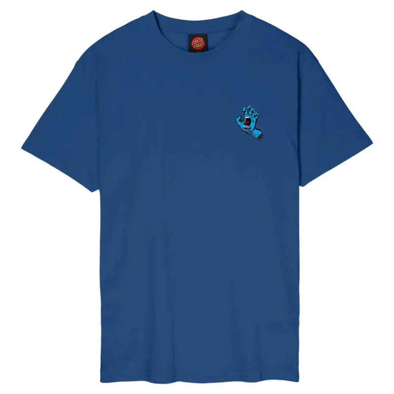 Santa Cruz Mens Screaming Hand Chest T-Shirt in Rich Navy