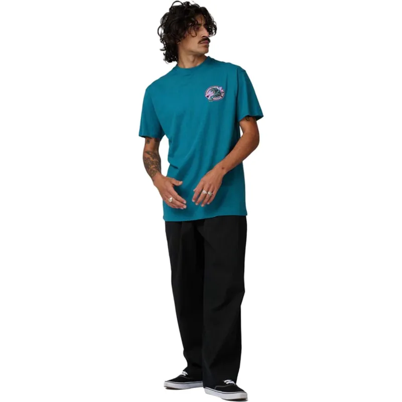 Santa Cruz Natas Sketch Panther Men's T-Shirt in Teal-2