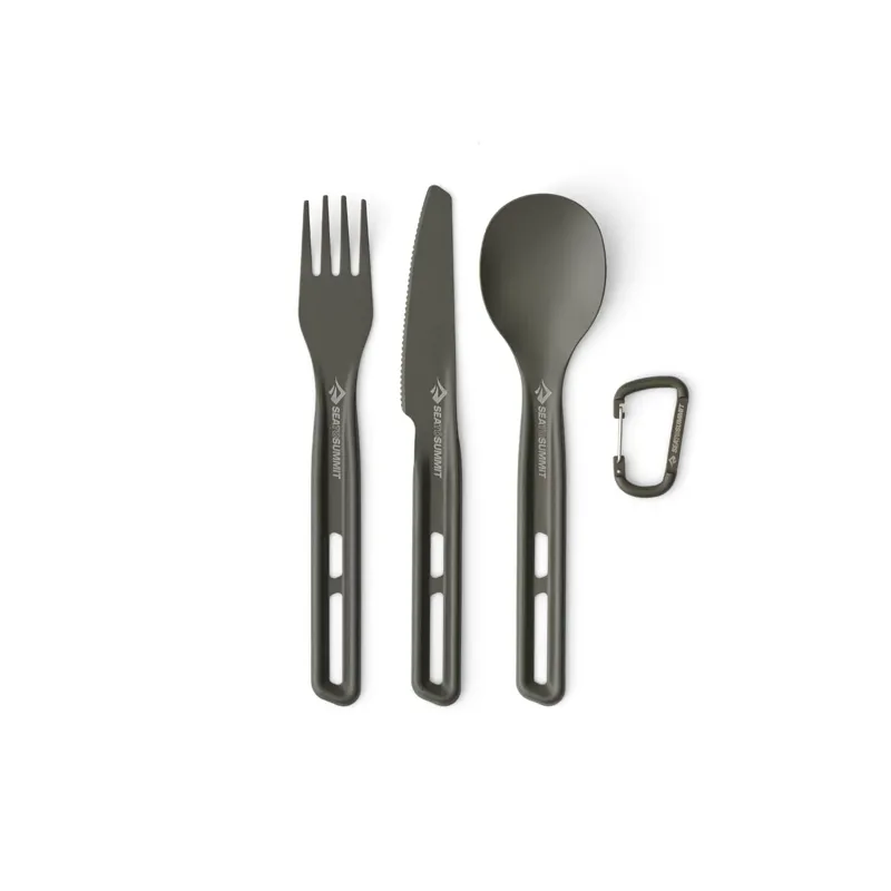 Sea To Summit Frontier UL 3 Piece Cutlery Set in Hard Anodised Grey