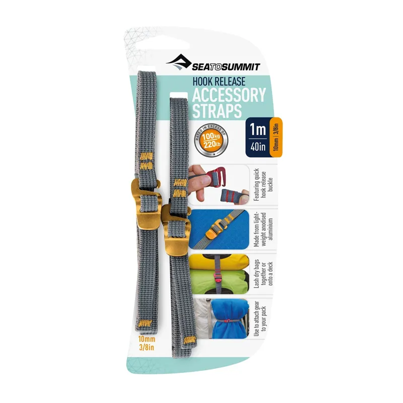 Sea To Summit Hook Release Accessory Strap 10mm x 1.0m in Yellow-1