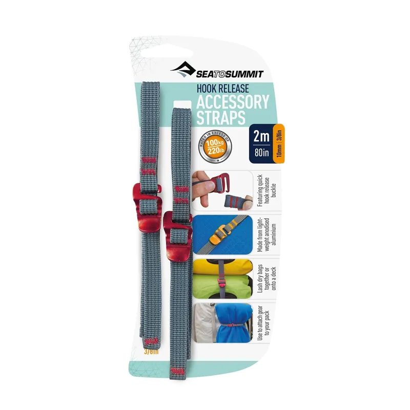 Sea To Summit Hook Release Accessory Strap 10mm x 1.0m in Yellow-2