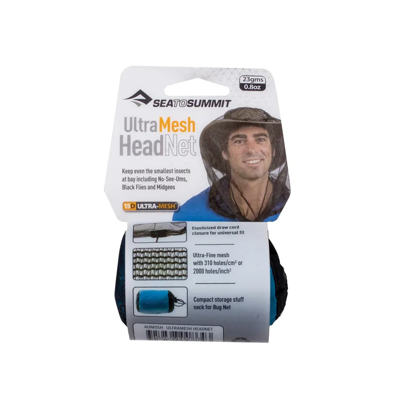 Sea To Summit Ultra-Fine Mesh Mosquito Head Net in Black-2
