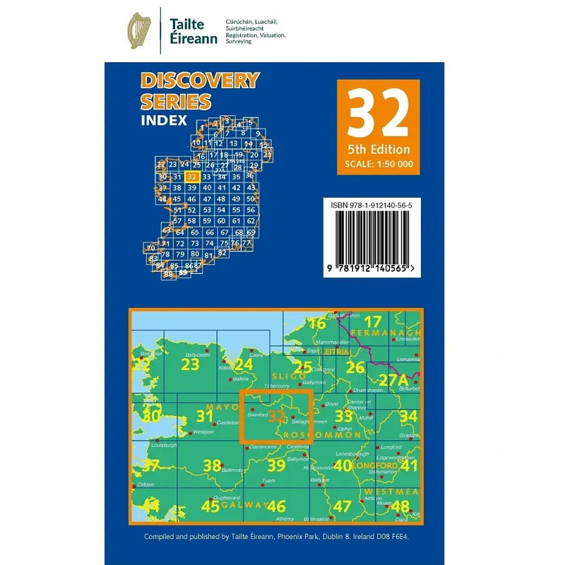 OSI Discovery Series Sheet 32 Lamfold Mayo Roscommon Sligo 4th Ed 2017-1