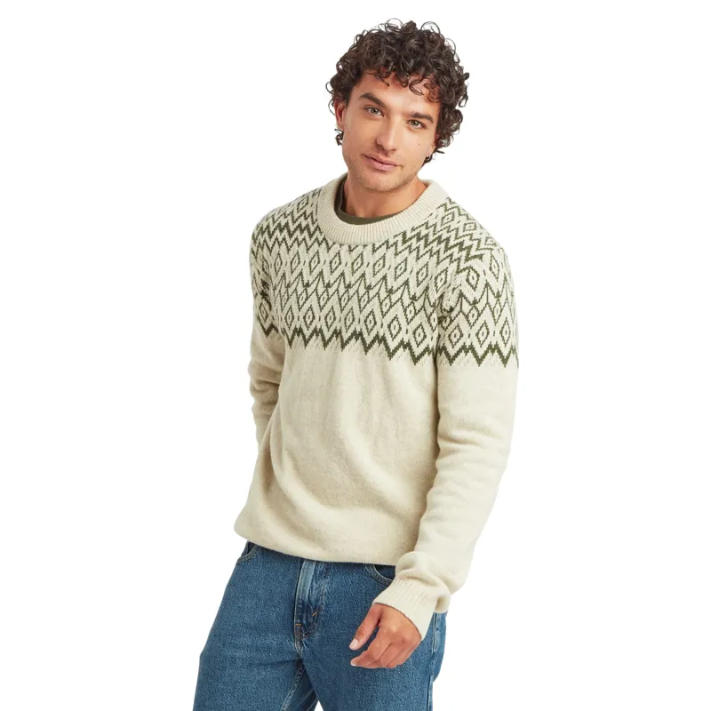 Sherpa Adventure Gear Mens Dipak Crew Neck Sweater in Bardiya Sand