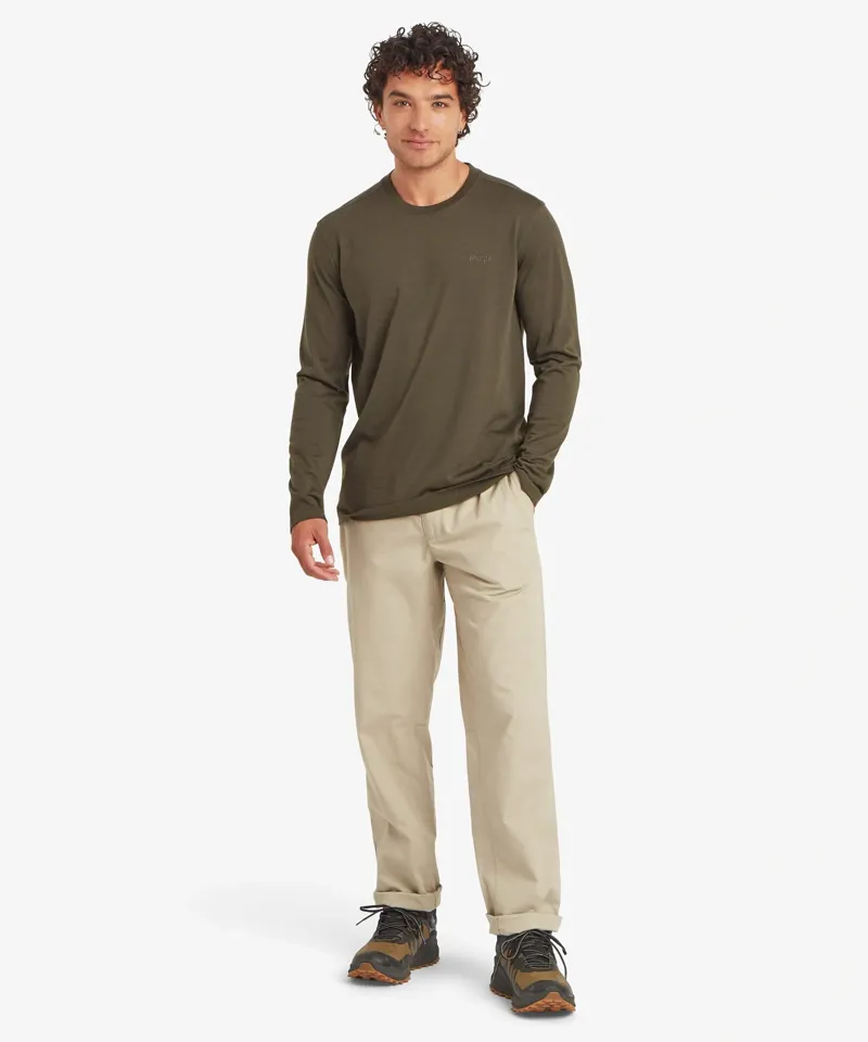 Sherpa Adventure Gear Mens Nanda Merino Long Sleeve T-Shirt in Verdant-2