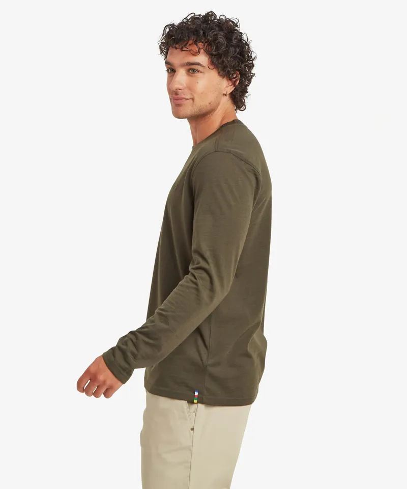 Sherpa Adventure Gear Mens Nanda Merino Long Sleeve T-Shirt in Verdant-3