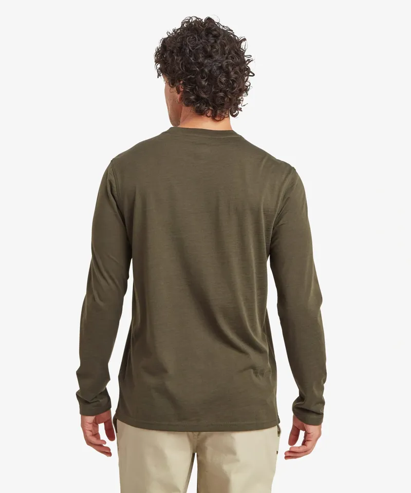 Sherpa Adventure Gear Mens Nanda Merino Long Sleeve T-Shirt in Verdant-4