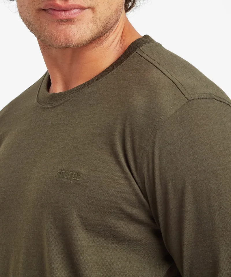 Sherpa Adventure Gear Mens Nanda Merino Long Sleeve T-Shirt in Verdant-5
