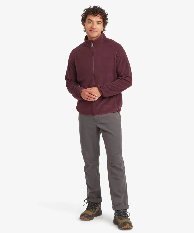 Sherpa Mens Rolpa Full Zip Fleece Jacket in Merlot-2