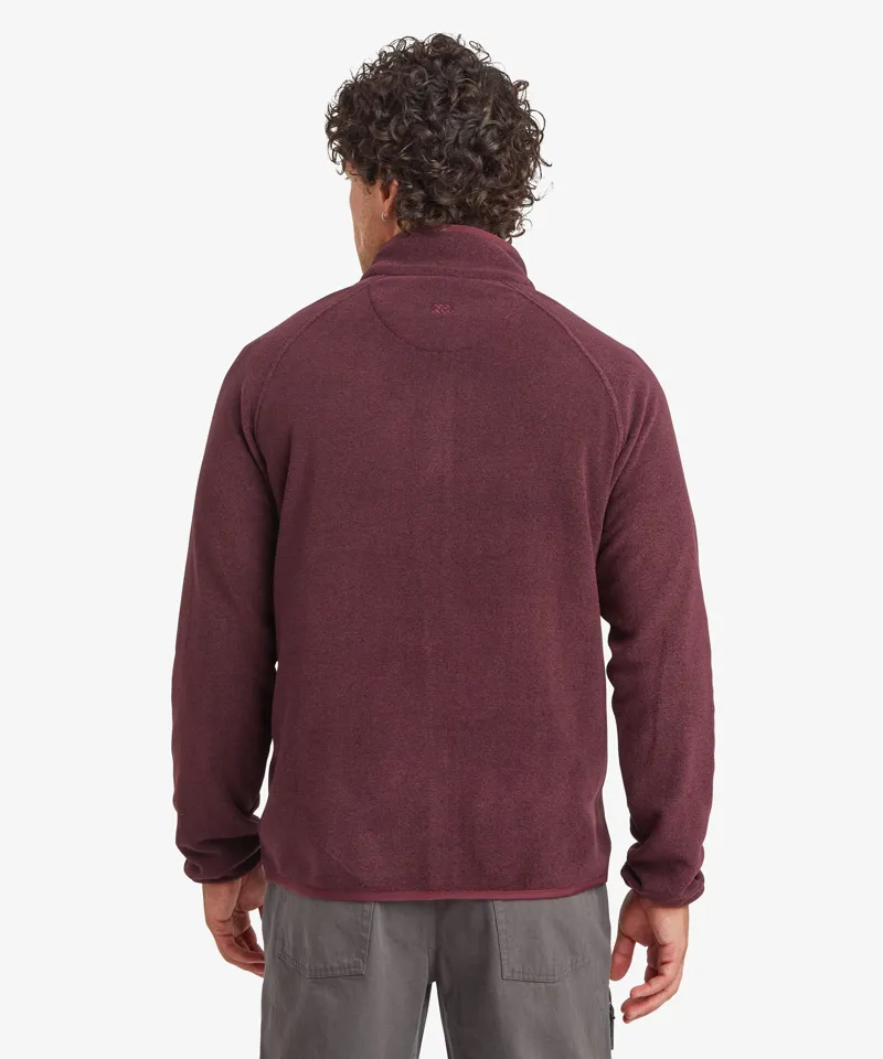 Sherpa Mens Rolpa Full Zip Fleece Jacket in Merlot-4