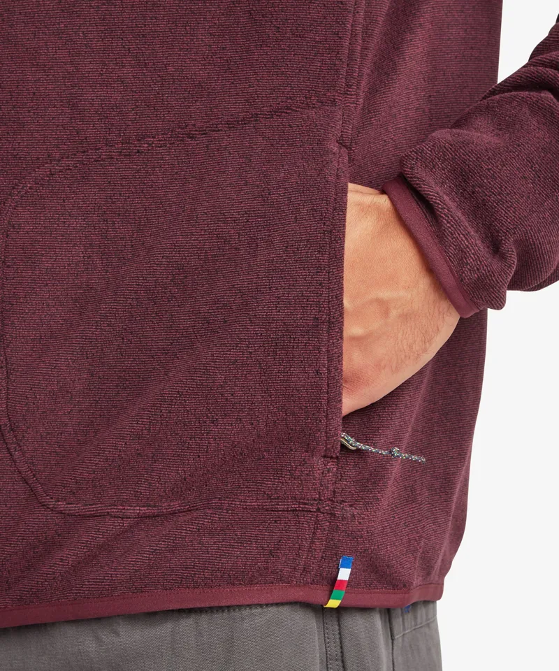 Sherpa Mens Rolpa Full Zip Fleece Jacket in Merlot-6