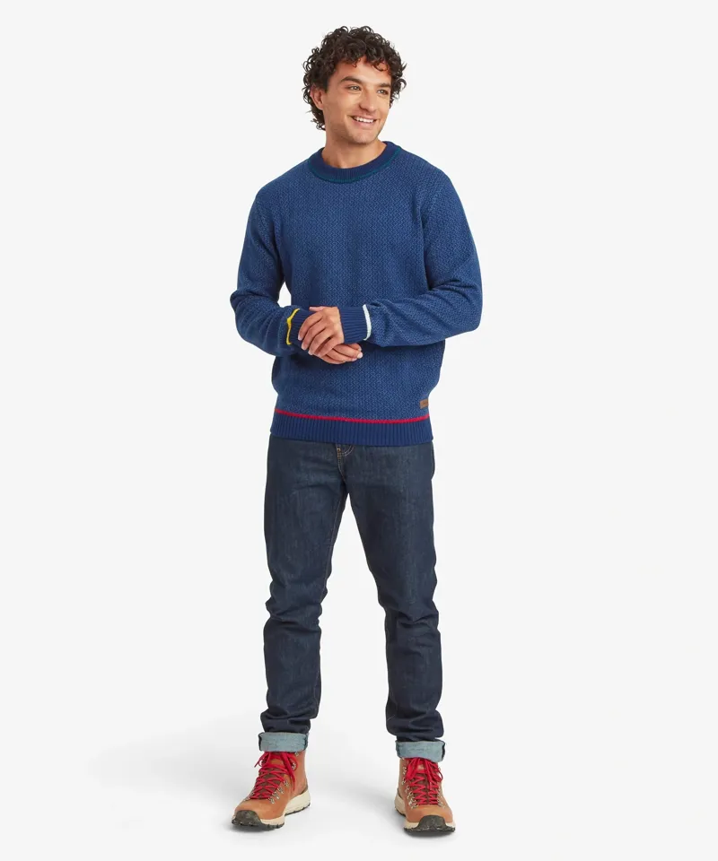 Sherpa Adventure Gear Men's Shankar Crew Neck Sweater in Rupa Blue-2