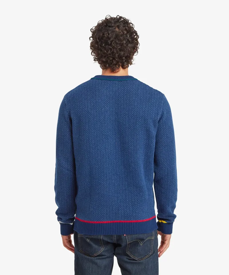 Sherpa Adventure Gear Men's Shankar Crew Neck Sweater in Rupa Blue-4