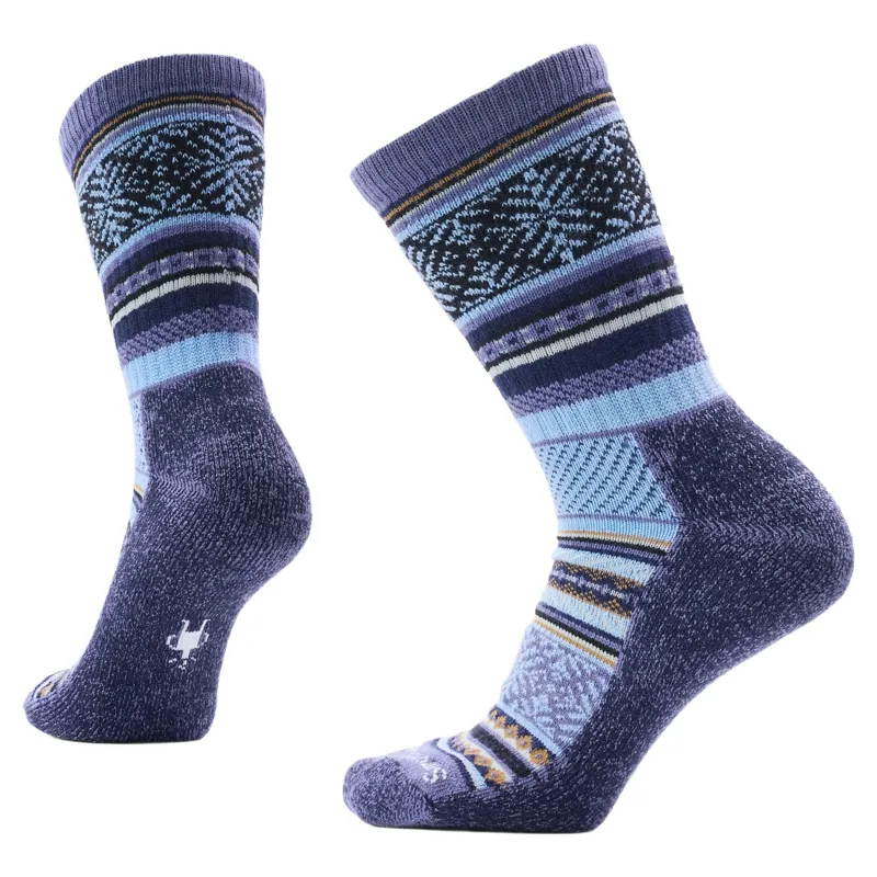 Smartwool Everyday Cozy Fair Isle Sweater Crew Socks in Nightfall Blue