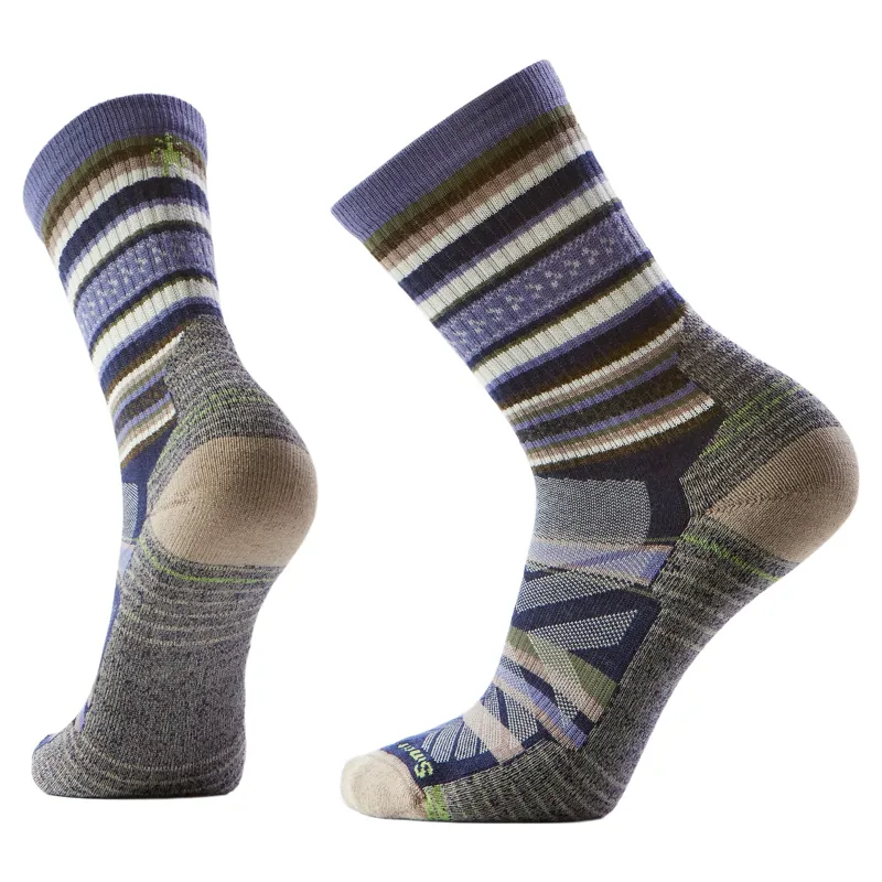 Smartwool Hike Light Cushion Panorama Crew Socks in Nightfall Blue