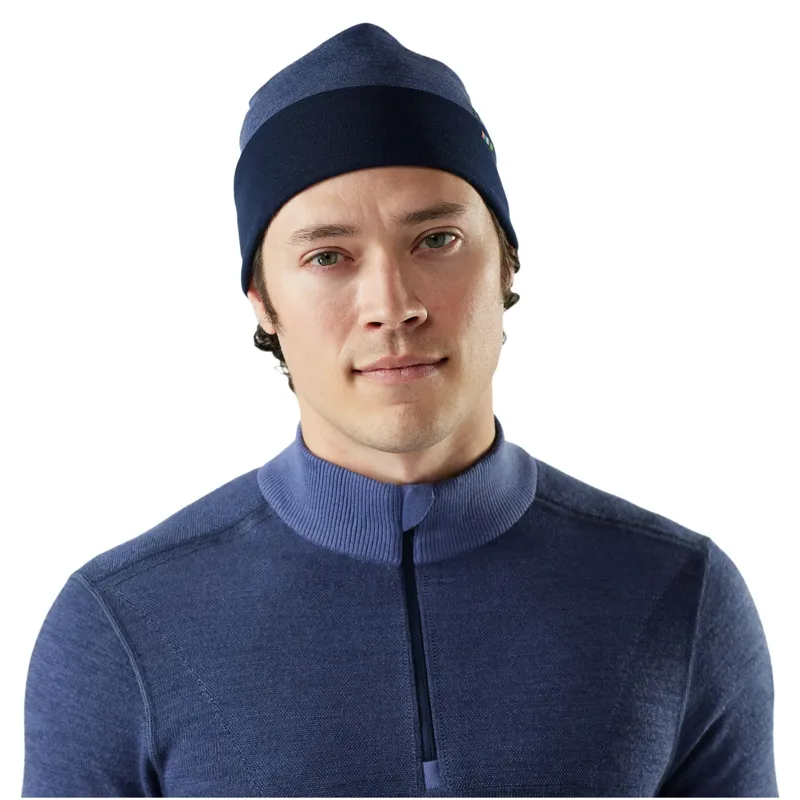 Smartwool Thermal Merino Reversible Cuffed Beanie in Nightfall / Deep Navy
