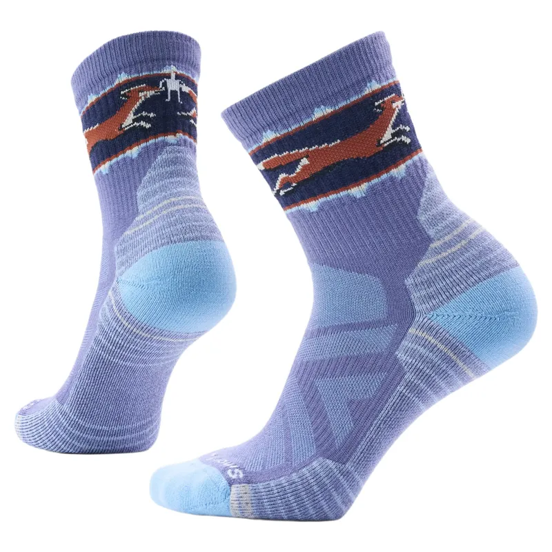 Smartwool Womens Hike Light Cushion Fox Meadow Mid Crew Socks in Nightfall Blue