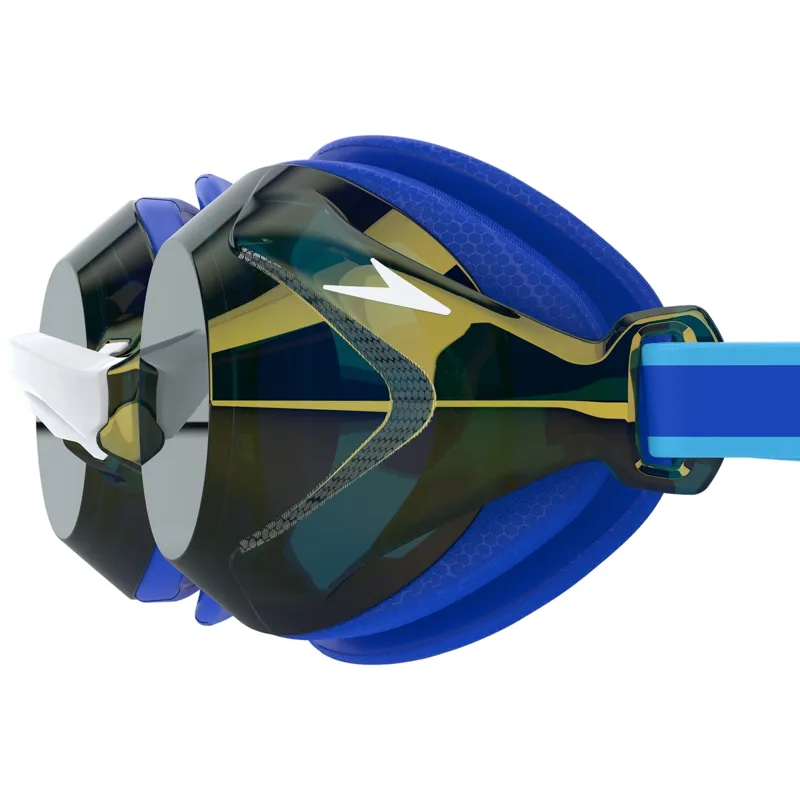 Speedo Junior Vanquisher 3.0 Mirror Goggles in Blue/Gold-2