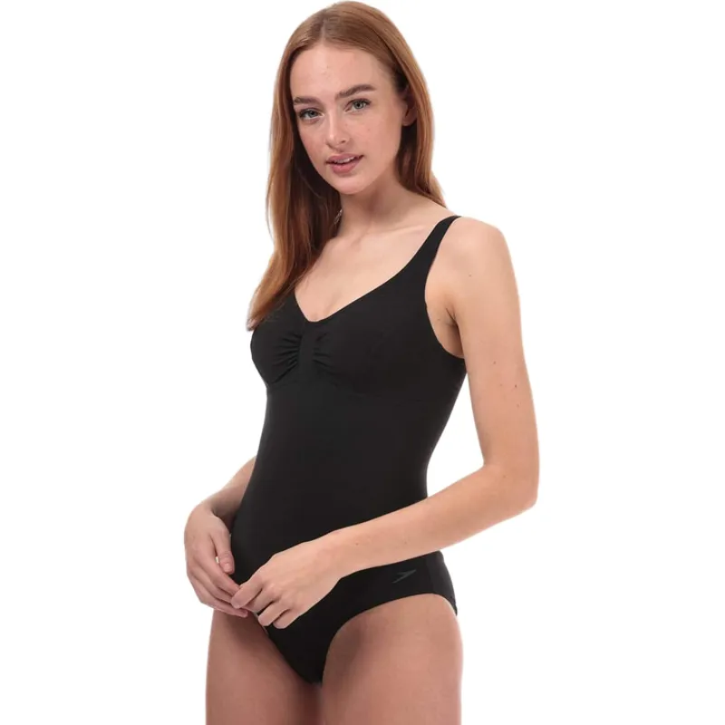Speedo Women's Aquagem 1 Piece Swimsuit in Black