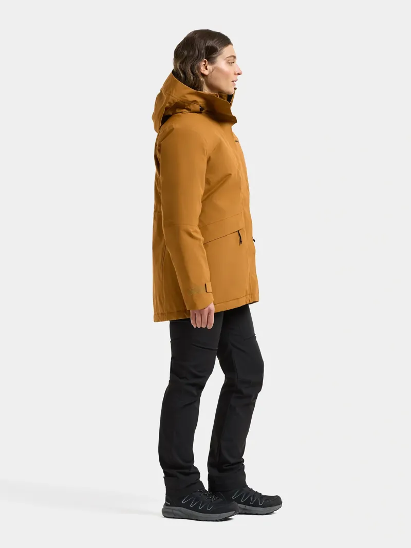 Didriksons Womens Essa Jacket in Spice Brown-3