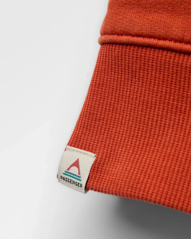 Passenger Mens Boundless Relaxed Fit Sweatshirt in Dark Rust-4