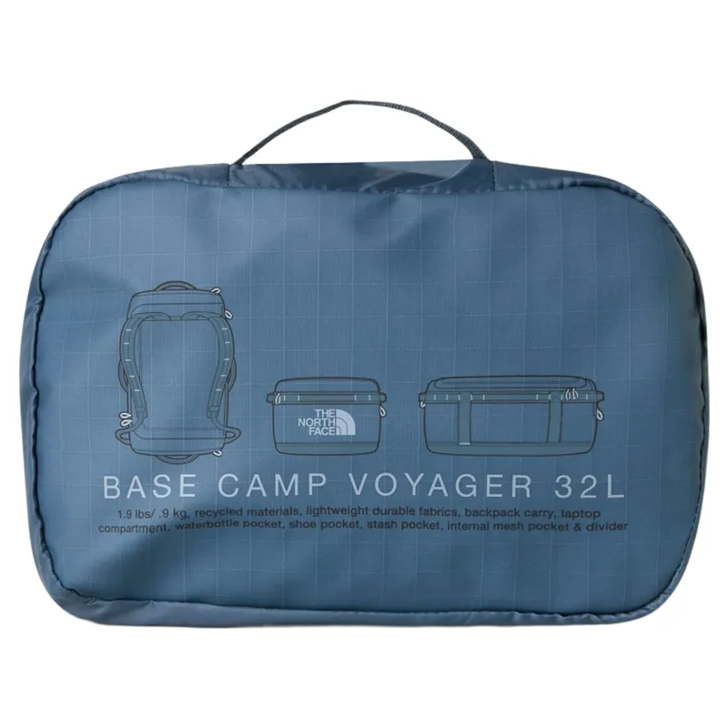 The North Face Base Camp Voyager Duffel 32L in Granite Grey/Frost Grey-4
