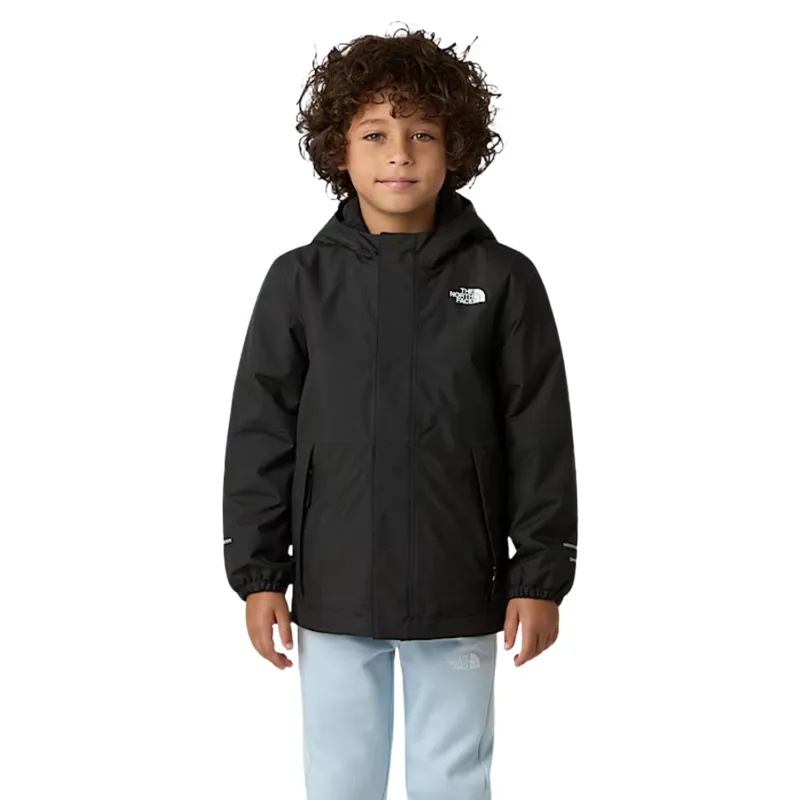 The North Face Kids Warm Antora Rain Jacket in TNF Black / TNF Black