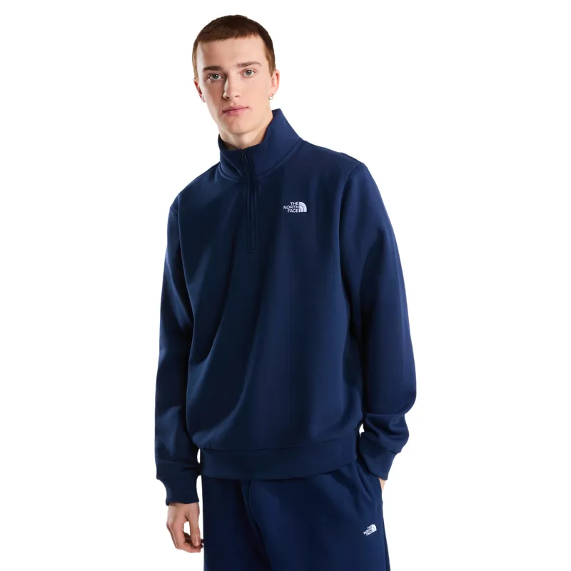 The North Face Men's Evolution Simple Dome Regular 1/4 Zip Sweatshirt in Summit Navy-1