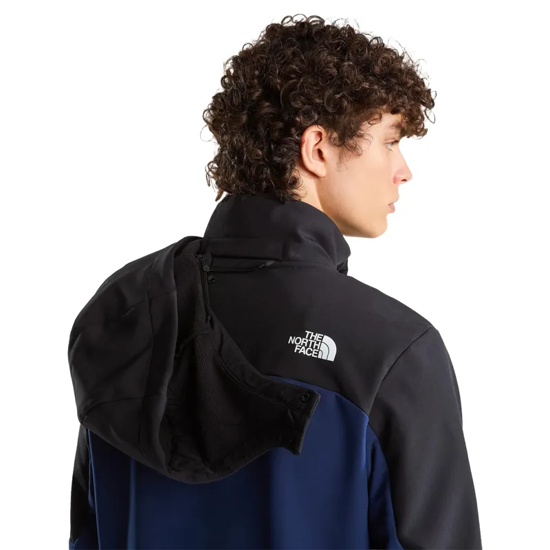 The North Face Mens Diablo Softshell Detachable Hood Jacket in Summit Navy / TNF Black-10