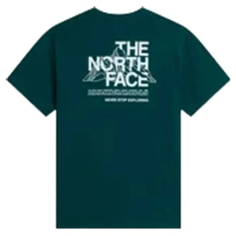 The North Face Mens Mountain Sketch S/S Tee in Pacific Teal-1