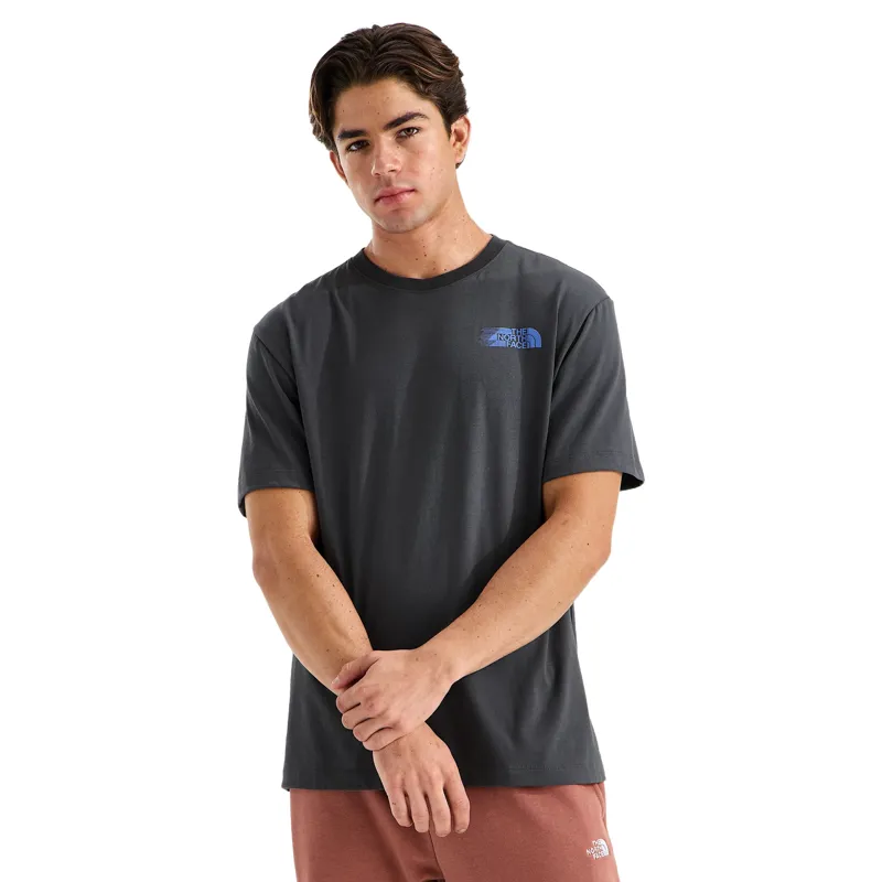 The North Face Mens Retro Trail Relaxed Short-Sleeve Graphic Tee in Anthracite Grey