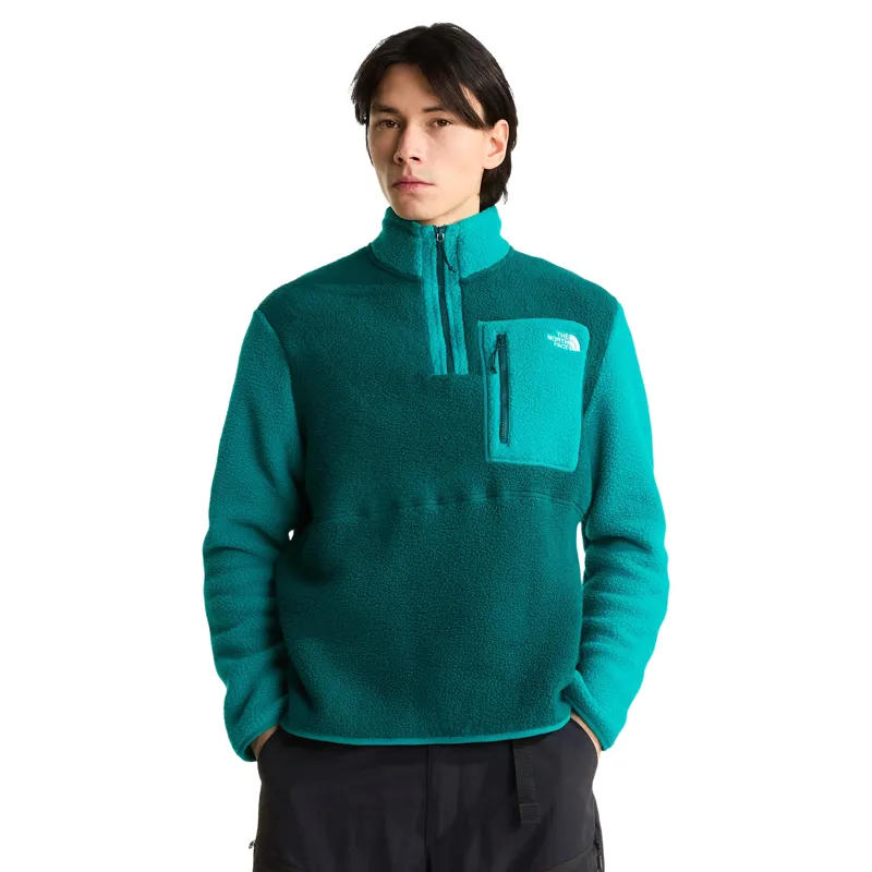 The North Face Mens Yumiori 1/4 Zip in Pacific Teal / Restorative Teal