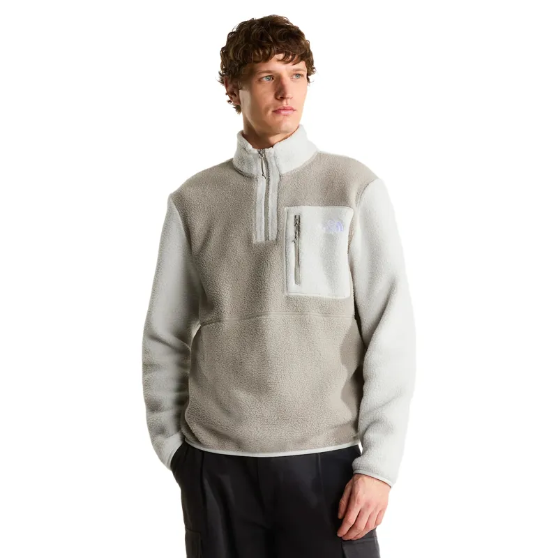 The North Face Mens Yumiori 1/4 Zip in Stone Slab / Cumulous Cloud