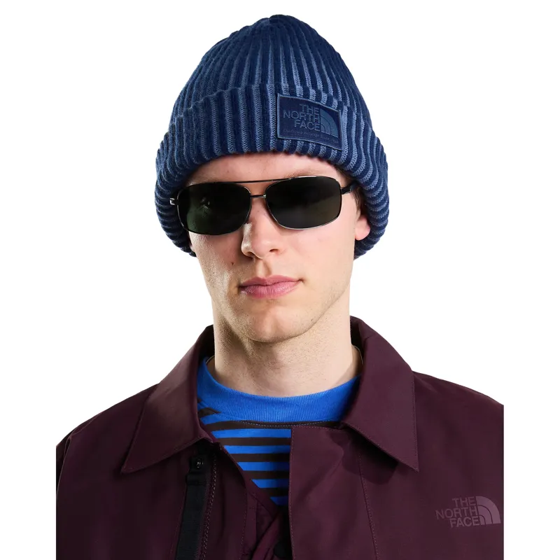 The North Face Salty Lined SE Beanie in Summit Navy-4