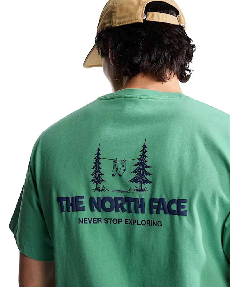 The North Face Mens Camping Relaxed Short Sleeve Tee in Dimmed Algae-1