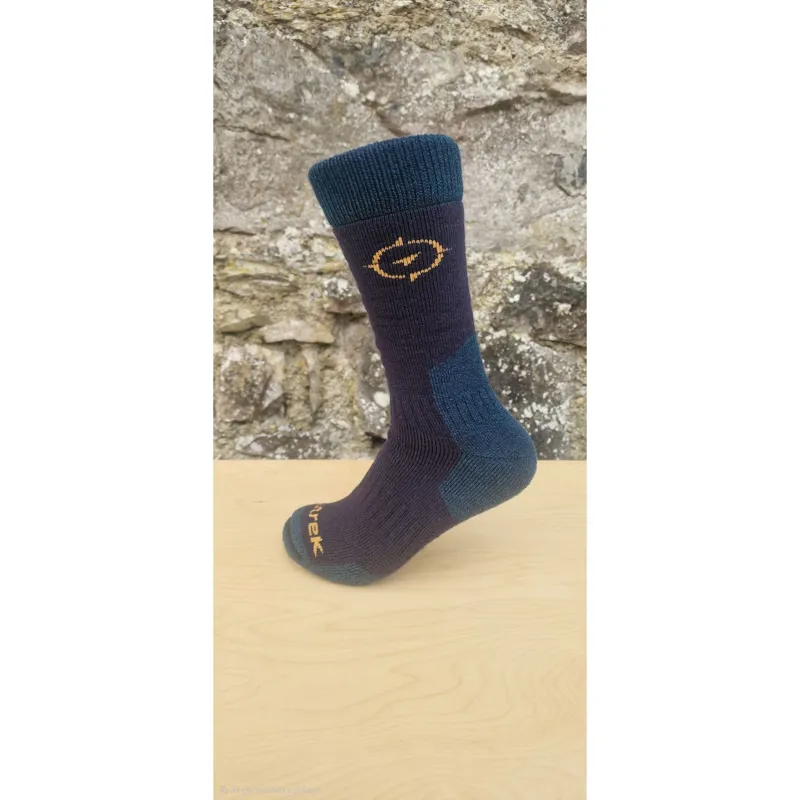 Trutrek Merino Walker Crew Sock in Deep Glacier