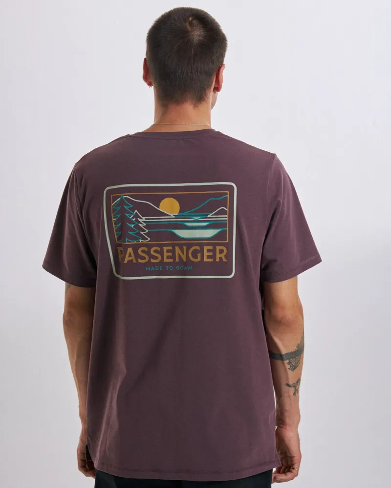 Passenger Mens Roamer Recycled Active T-Shirt in Brambleberry-3