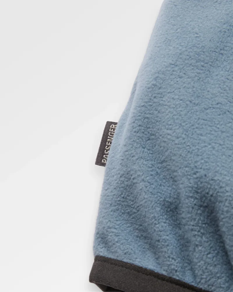 Passenger Mens Set Off Recycled Polar 1/2 Zip Fleece 2 in Brambleberry / Stormy Blue-5
