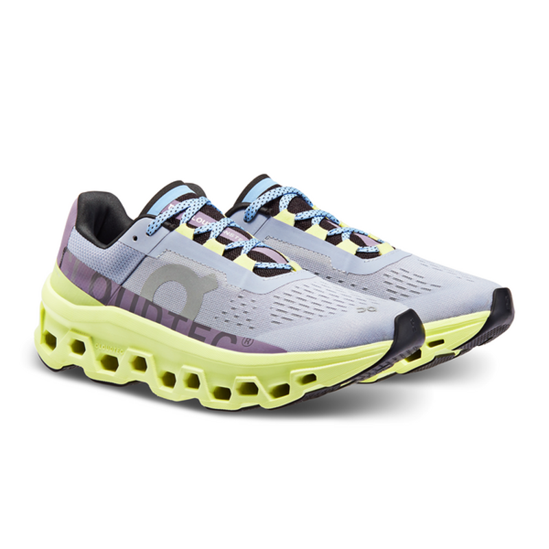On Cloudmonster Women's Shoes in Nimbus/Hay-5