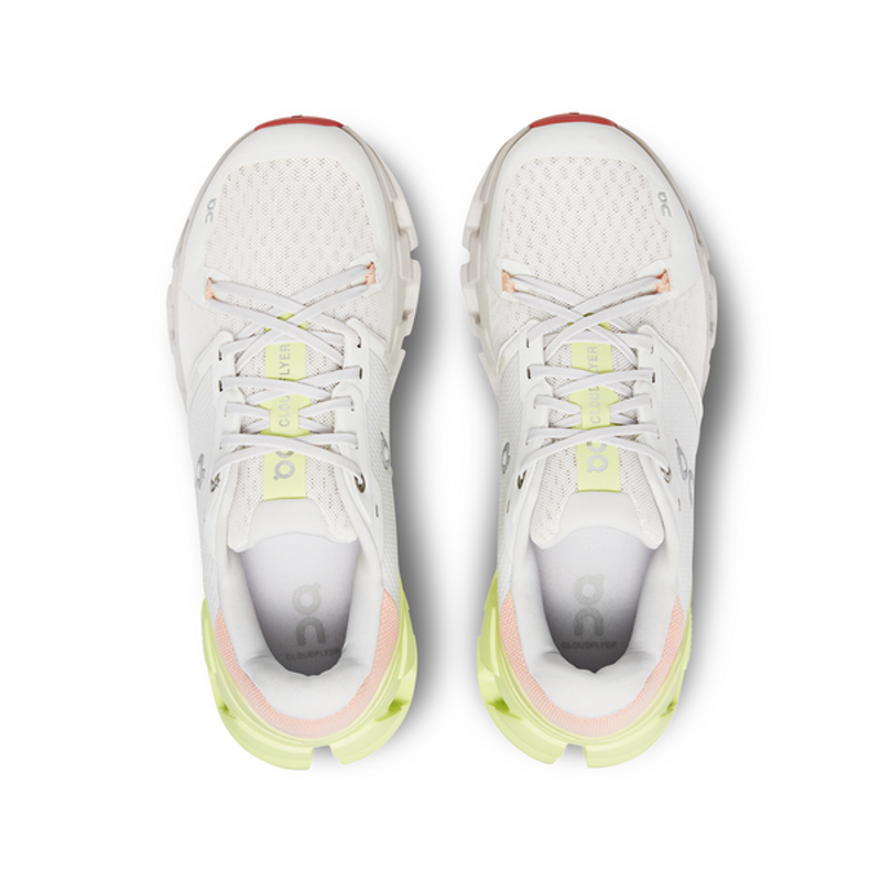 On Cloudflyer 4 Women's Shoes in White/Hay-1