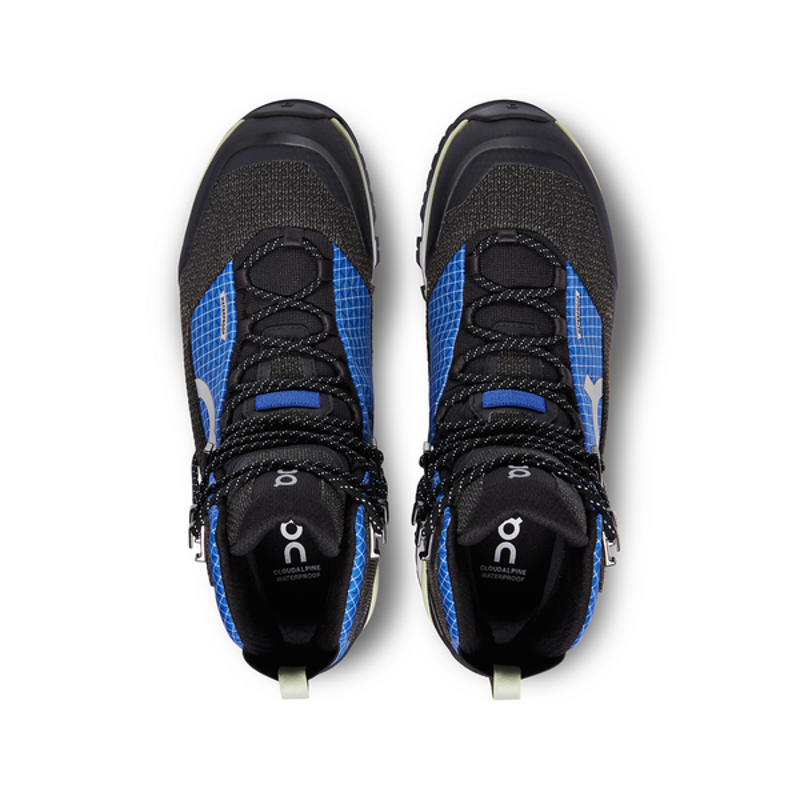 On Cloudalpine Waterproof Men's Boots in Cobalt/Limelight-5