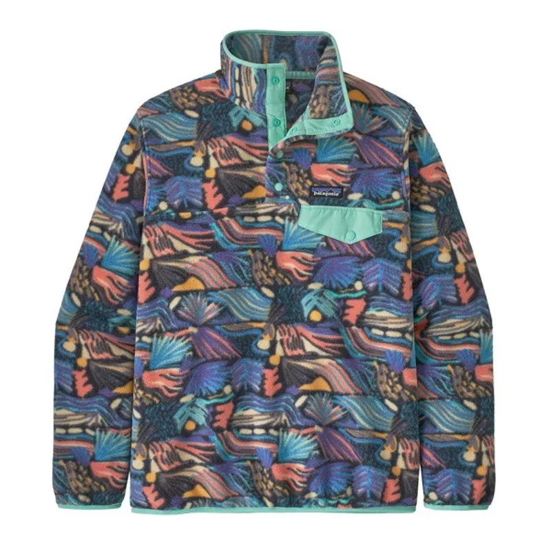 Patagonia Women's Lightweight Synchilla Snap-T Pullover Fleece in Joy Pitch Blue