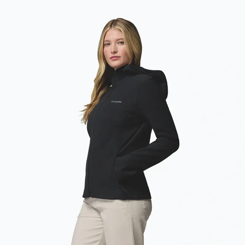 Columbia Womens Star Valley Hooded Full Zip Jacket in Black-4