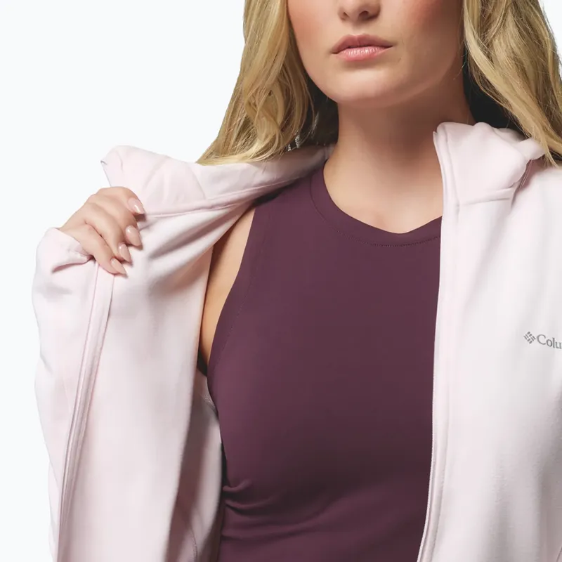 Columbia Womens Star Valley Hooded Full Zip Jacket in Powder Pink-9
