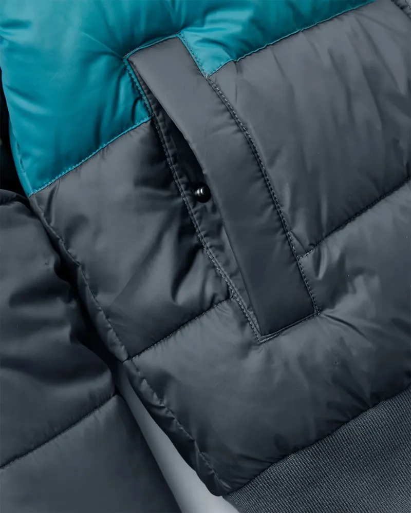 Passenger Womens Inspire Recycled Insulated Hooded Jacket 2 in Charcoal / Mediterranean-3