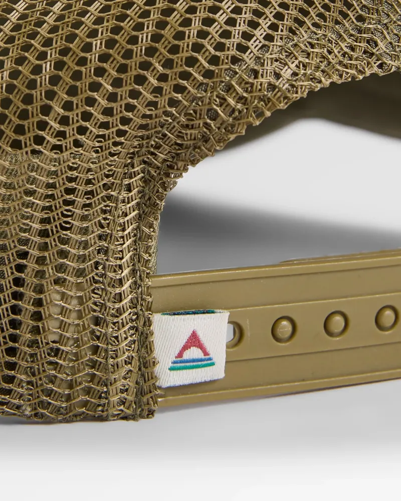 Passenger Elements Core Trucker Triangle Patch Cap in Khaki-3