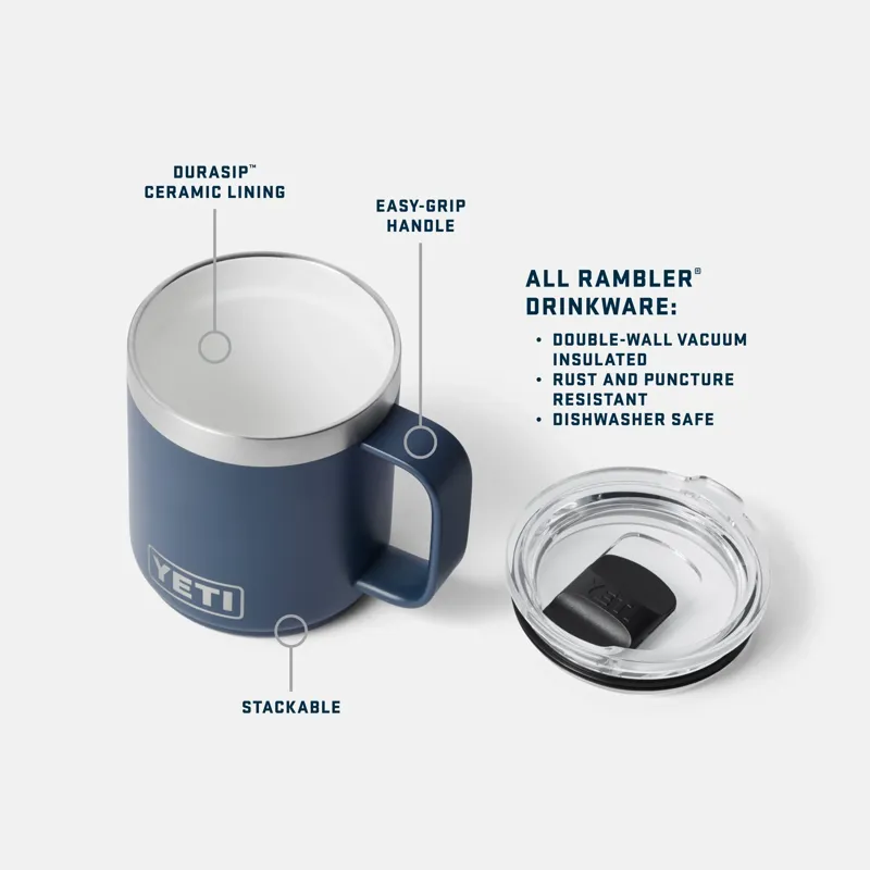 Yeti Rambler 10oz 295ml Stackable Mug in Stainless Steel-4