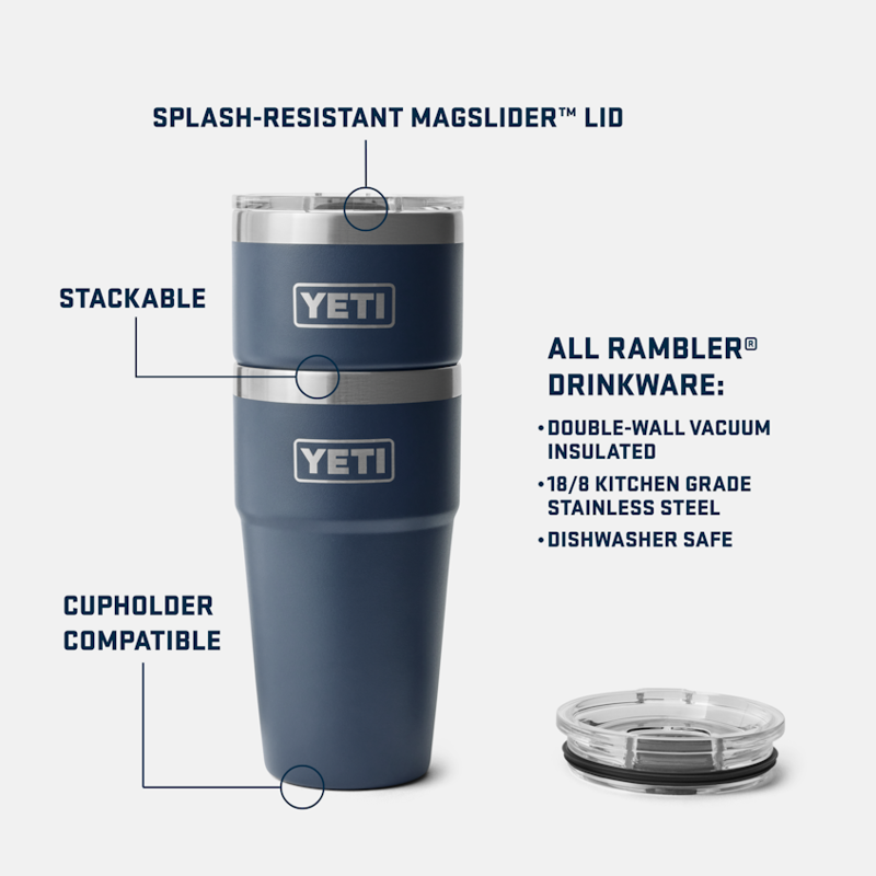 Yeti Rambler Stackable Cup 20oz 591ml in Navy