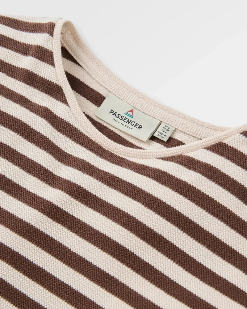Passenger Womens Panorama Striped L/S T-Shirt in Chestnut-1