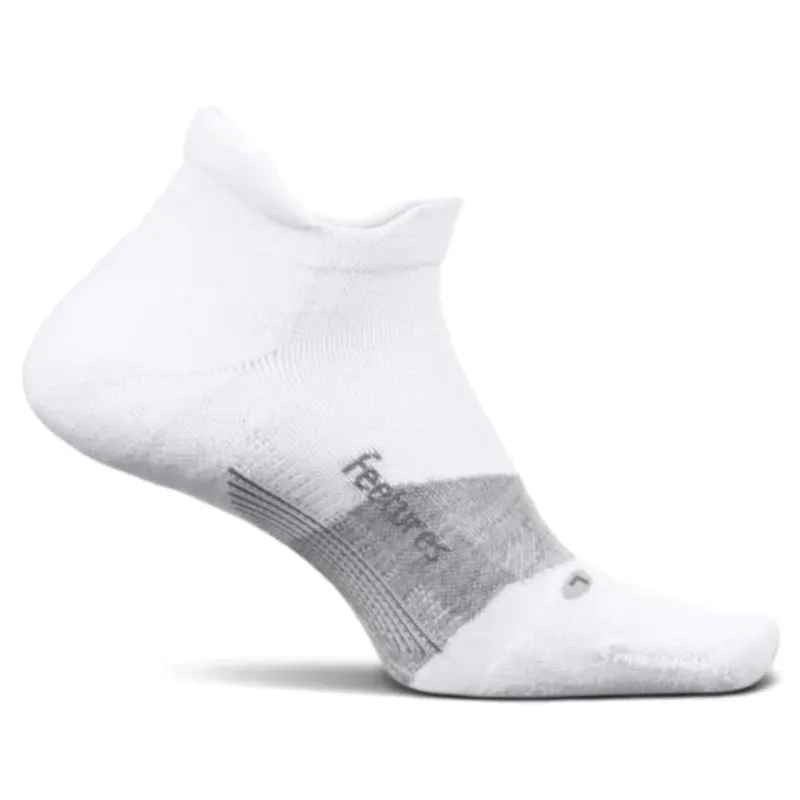 Feetures Merino 10 Ultra Light No Show Tab in White